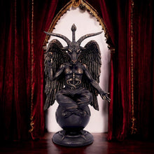 Laden Sie das Bild in den Galerie-Viewer, Large Antiquity Baphomet Occult Figurine 38cm Gothic Decor, Hand-Painted Resin Ornament