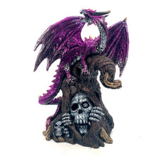 Load image into Gallery viewer, Amethyst Dragon LED Figurine - Keeper of the Death Gate Gothic Decor Ornament
