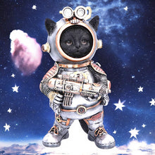 Load image into Gallery viewer, Cat-tack Space Steampunk Figurine 23cm | Hand-Painted Resin Space Cat Collectible