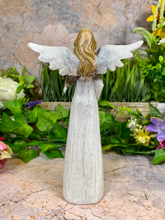 Load image into Gallery viewer, Glittering Guardian Angel Resin Figurine, Sparkling Angelic Statue, Protector and Guide, Spiritual Home Decor, Blessing Gift-OsirisTradingUK