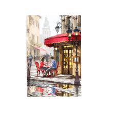 Load image into Gallery viewer, Romantic Bistro Art Tile MacNeil Studios - Ceramic Wall Decor 30x20 cm | Café Scene Painting | Ready to Hang