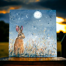 Load image into Gallery viewer, Bree Merryn - HAYDEN HARE MOON Ceramic Picture Tile 20x20 cm, Wall Art Decor