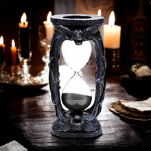 Load image into Gallery viewer, Gothic Vampire Bats Sand Timer Hourglass Fantasy Altar Decor Resin Ornament 19cm