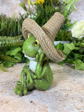 Load image into Gallery viewer, Hilarious Fiesta Frog Garden Ornament Handmade Resin Lawn Decoration-OsirisTradingUK