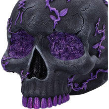 Charger l'image dans la galerie, Fantasy Roses Skull Purple Gothic Geode Figurine Crystal Horror Ornament Decor