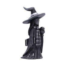 Load image into Gallery viewer, Little Souls Gleam Gothic Figurine Black Coat, Spell book & Owl Wiccan Altar Decor
