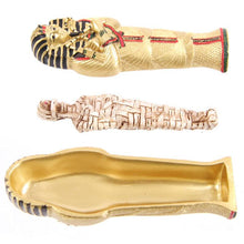 Load image into Gallery viewer, Gold Egyptian Tutankhamen Sarcophagus Trinket Box with Mummy Figurine 13cm
