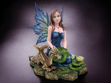 Load image into Gallery viewer, Enchantress of the Verdant Realm - Resin Fairy with Guardian Dragon Figurine, Mystical Fantasy Sculpture, Magical Creature Decor-OsirisTradingUK