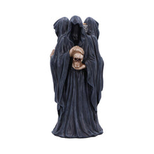 Laden Sie das Bild in den Galerie-Viewer, Dark Mystic Candle Holder Gothic Hooded Figures Ornament Fantasy Skull Sword