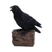 Load image into Gallery viewer, Ravens Cry Motion Activated Gothic Figurine Sound Sensor Bird Statue Crow Decor