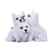 Load image into Gallery viewer, Adorable Wolf Cub Figurine Trio Realistic Pups Ornament Fantasy Nature Statue