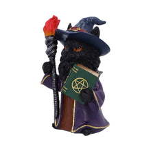 Load image into Gallery viewer, Magical Sorcerer Cat Figurine Wizard Ornament Wiccan Gothic Gift Witchcraft Decor