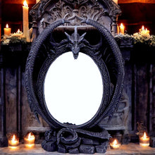 Load image into Gallery viewer, Gothic Dragon Mirror Fantasy Home Decor Figurine Halloween Spooky Free Standing Gift