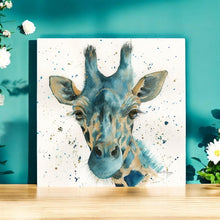 Load image into Gallery viewer, GENEVIEVE Giraffe Ceramic Art Tile by Bree Merryn - 20x20cm Wall Decor - Ready to Hang - Nature-Inspired Home Art