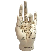 Load image into Gallery viewer, Palmistry Chiromancy Hand Figurine Fortune Telling Wiccan Decor with Symbols Gift