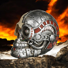 Laden Sie das Bild in den Galerie-Viewer, Steampunk Cyborg Skull Ornament Gothic Cyberpunk Decor Sci-Fi Resin Figurine