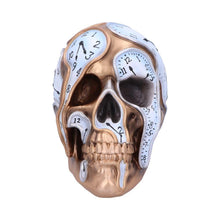 Laden Sie das Bild in den Galerie-Viewer, Time Goes By Gothic Clock Skull Ornament 17.5cm Unique Resin Art Figurine Decor