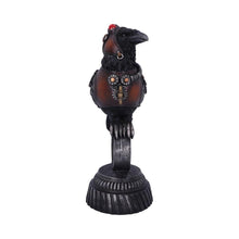 Load image into Gallery viewer, Steampunk Raven Statue - Victorian Mechanical Bird Figurine Gothic Home Decor 24cm