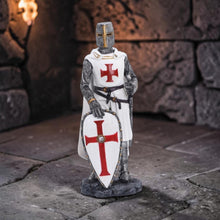 Laden Sie das Bild in den Galerie-Viewer, Templar Knight Figurine 16.6cm Medieval Crusader Statue Historical Gothic Decor