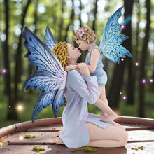 Load image into Gallery viewer, Fantasy Fairy Figurine Mother and Child Resin Collectible Angel Wings Decor 25.5cm