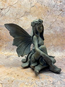 Tranquil Forest Fairy Statue in Resin, 18cm – Delicate Woodland Nymph for Enchanting Home Ambience