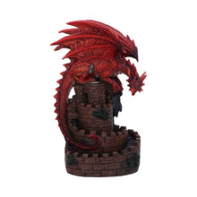 Laden Sie das Bild in den Galerie-Viewer, Fire Dragon Tower Burner Backflow Incense Holder Fantasy Gothic Statue Decor