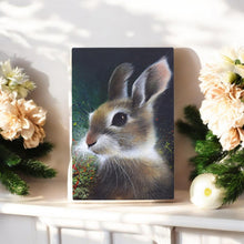 Load image into Gallery viewer, Bunny Ceramic Art Tile by D. Finney | 30x20cm | Wall Decor Ready to Hang