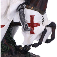 Laden Sie das Bild in den Galerie-Viewer, Medieval Templar Knight Statue Crusader Warrior Sculpture Historical Horse Rider