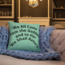 Load image into Gallery viewer, Mystical Forest Witch Cushion - Enchanting 18" x 18" Wiccan Decor, Magical Nature Pillow