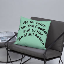 Load image into Gallery viewer, Mystical Forest Witch Cushion - Enchanting 18" x 18" Wiccan Decor, Magical Nature Pillow