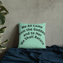 Load image into Gallery viewer, Mystical Forest Witch Cushion - Enchanting 18" x 18" Wiccan Decor, Magical Nature Pillow