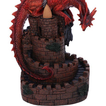 Laden Sie das Bild in den Galerie-Viewer, Fire Dragon Tower Burner Backflow Incense Holder Fantasy Gothic Statue Decor