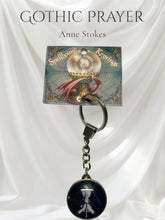 Load image into Gallery viewer, Set of 3 Anne Stokes Gothic Prayer Keyrings – Enchanting Fantasy Design, Collectible Gift Item