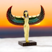 Load image into Gallery viewer, Gold Egyptian Winged Isis Figurine 23cm - Ancient Goddess Home Decor Statue