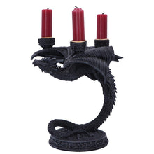 Laden Sie das Bild in den Galerie-Viewer, Gothic Dragon Candle Holder Triple Candelabra Fantasy Medieval Sculpture Decor