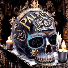 Laden Sie das Bild in den Galerie-Viewer, Destiny Palmistry Skull 18cm | Mystical Occult Decor | Resin Palmistry Head | Exclusive Design
