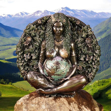 Load image into Gallery viewer, Gaia Mother Earth Wall Plaque Wicca Pagan Altar Decor Shrine Gothic Decor 15cm