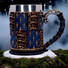 Load image into Gallery viewer, Fleur-De-Lys Lion Tankard 14 cm - Medieval Gothic Knight Mug, Historical Drinkware