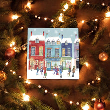 Load image into Gallery viewer, Christmas Shopping Ceramic Art Tile by K.T. Bentley - 20x20 cm - Ready to Hang - Perfect Gift
