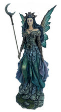 Load image into Gallery viewer, Mystical Moon Fairy Holding Staff Statue, Sculpture for Indoor Fantasy Home Decor, Enchanting Fairy Tale Ornament, Whimsical Collectible-OsirisTradingUK