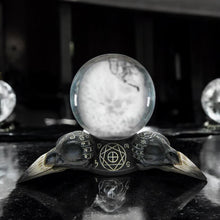 Load image into Gallery viewer, Raven Crystal Ball Holder Gothic Alchemy Decor Occult Sphere Stand Witchcraft