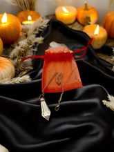 Load image into Gallery viewer, Clear Quartz Dowsing Pendulum with Clasps – Crystal Divination Tool with Protective Pouch