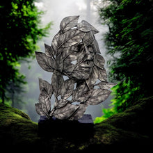 Load image into Gallery viewer, Modern Silver Resin Lady Statue – 32 cm Metallic Finish Abstract Sculpture | Contemporary Home Decor Accent