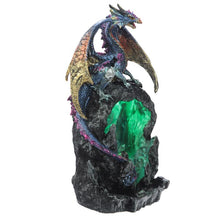 Load image into Gallery viewer, Dragon Incense Burner with Multicolor LED Light - Mystical Fantasy Resin Figurine