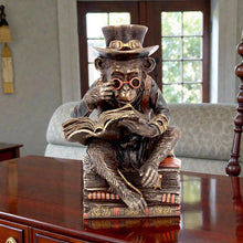 Laden Sie das Bild in den Galerie-Viewer, Steampunk Chimp Scholar Figurine Victorian Monkey Ornament Retro Science