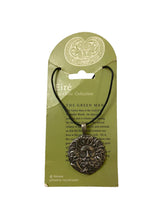 Load image into Gallery viewer, Eire Celtic Green Man Amulet Necklace - 4.5cm Amulet with Black Cord, Pagan Wiccan Jewellery, Nature Spirit Pendant