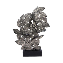 Laden Sie das Bild in den Galerie-Viewer, Kissing Couple Silver Leaf Statue Romantic Home Decor Modern Metallic Sculpture