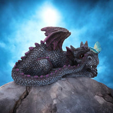 Load image into Gallery viewer, Whimsical Resin Dragon Collectible with Butterfly – Handcrafted 19cm Fantasy Decor