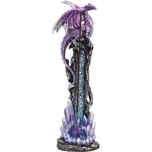 Load image into Gallery viewer, Dragon Guardian Incense Holder Gothic Burner Figurine Fantasy Ornament Gift