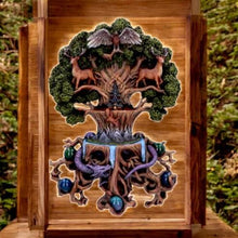 Load image into Gallery viewer, Yggdrasil Wall Plaque by Anne Stokes - Resin Tree of Life Decor Fantasy Art 30.5 cm
